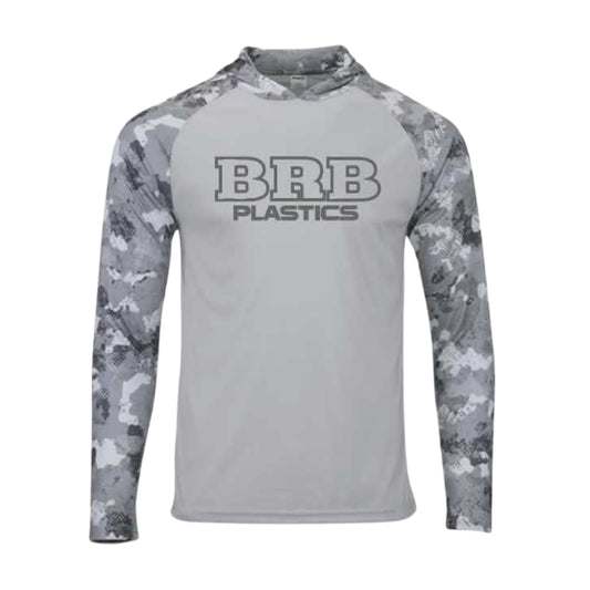 BRB Plastics Aluminum Camo UPF 50 Sun Shirt